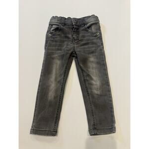 Afton Street Toddler Boys 2T Gray Wash Jeans Elastic Waist Denim Pants